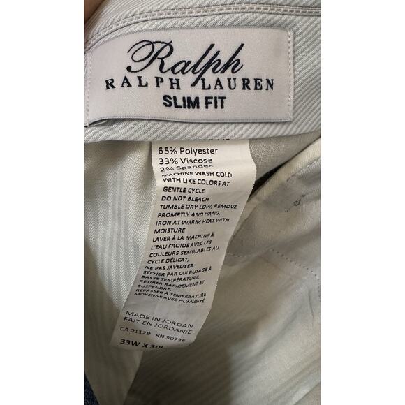 Ralph Lauren Dress Pants Men's 33x30 Regular Fit Stretch Navy Slacks - Picture 7 of 8